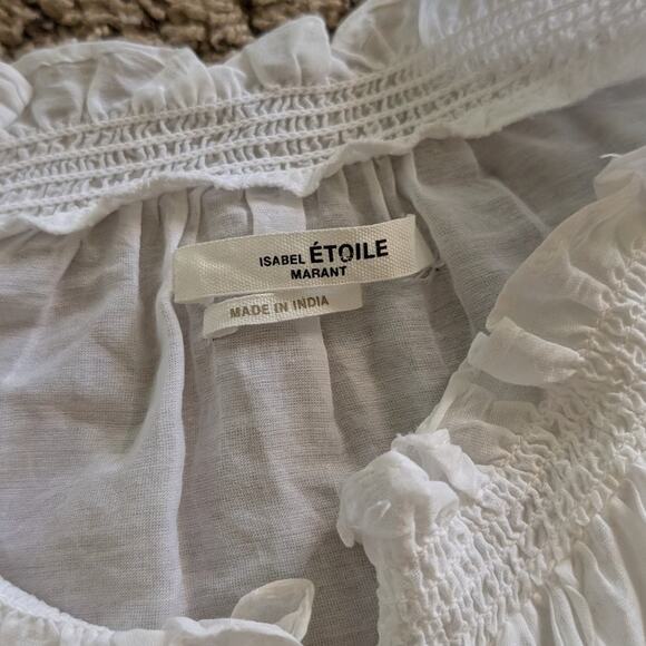 Isabel Marant Etoile White Jatedy Long Sleeve Button Up Shirt, size FR 34/US 0-2 - Picture 3 of 7